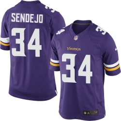Men Nike Minnesota Vikings #34 Andrew Sendejo Purple Limited NFL Jersey