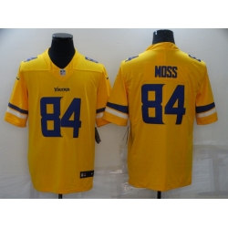 Men Nike Minnesota Vikings 84 Randy Moss Limited Yellow Vapor Untouchable NFL Jersey