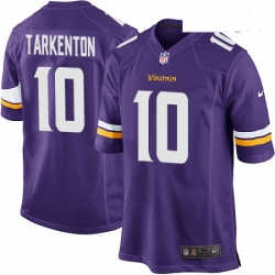 Mens Nike Minnesota Vikings 10 Fran Tarkenton Game Purple Team Color NFL Jersey