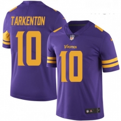 Mens Nike Minnesota Vikings 10 Fran Tarkenton Limited Purple Rush Vapor Untouchable NFL Jersey