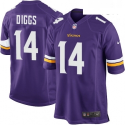 Mens Nike Minnesota Vikings 14 Stefon Diggs Game Purple Team Color NFL Jersey