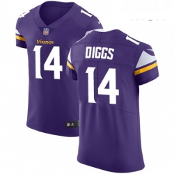Mens Nike Minnesota Vikings 14 Stefon Diggs Purple Team Color Vapor Untouchable Elite Player NFL Jersey