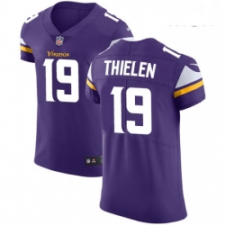 Mens Nike Minnesota Vikings 19 Adam Thielen Purple Team Color Vapor Untouchable Elite Player NFL Jersey