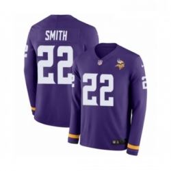 Mens Nike Minnesota Vikings 22 Harrison Smith Limited Purple Therma Long Sleeve NFL Jersey
