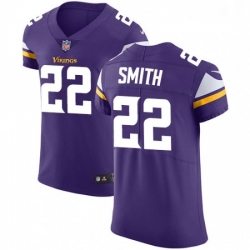 Mens Nike Minnesota Vikings 22 Harrison Smith Purple Team Color Vapor Untouchable Elite Player NFL Jersey