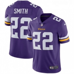 Mens Nike Minnesota Vikings 22 Harrison Smith Purple Team Color Vapor Untouchable Limited Player NFL Jersey
