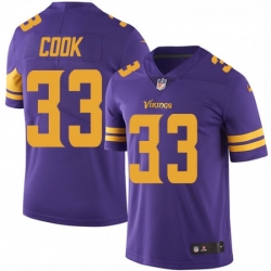 Mens Nike Minnesota Vikings 33 Dalvin Cook Limited Purple Rush Vapor Untouchable NFL Jersey