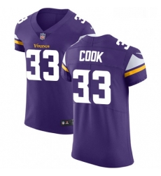 Mens Nike Minnesota Vikings 33 Dalvin Cook Purple Team Color Vapor Untouchable Elite Player NFL Jersey