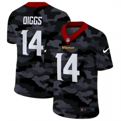 Minnesota Vikings 14 Stefon Diggs Men Nike 2020 Black CAMO Vapor Untouchable Limited Stitched NFL Jersey