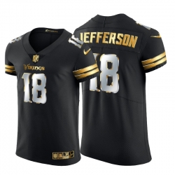 Minnesota Vikings 18 Justin Jefferson Men Nike Black Edition Vapor Untouchable Elite NFL Jersey