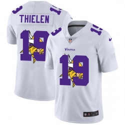 Minnesota Vikings 19 Adam Thielen White Men Nike Team Logo Dual Overlap Limited NFL Jersey