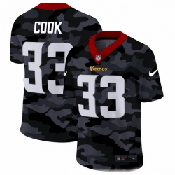 Minnesota Vikings 33 Dalvin Cook Men Nike 2020 Black CAMO Vapor Untouchable Limited Stitched NFL Jersey
