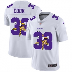 Minnesota Vikings 33 Dalvin Cook White Men Nike Team Logo Dual Overlap Limited NFL Jersey