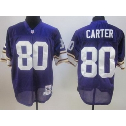 Minnesota Vikings 80 Cris Carter Purple Throwback Jerseys