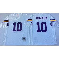 Mitchell&Ness Vikings 10 Fran Tarkenton White Throwback Stitched NFL Jersey