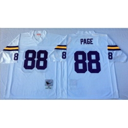 Mitchell&Ness Vikings 88 Alan Page White Throwback Stitched NFL Jersey