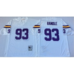 Mitchell&Ness Vikings 93 John Randle White Throwback Stitched NFL Jersey