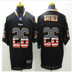 New Minnesota Vikings #26 Trae Waynes Black Mens Stitched NFL Elite USA Flag Fashion Jersey