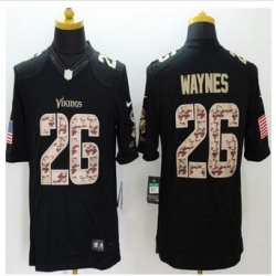 New Minnesota Vikings #26 Trae Waynes Black Men's Stitched NFL Limited Salute to Service Jersey