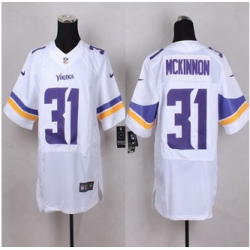 New Minnesota Vikings #31 Jerick McKinnon White Men Stitched NFL Elite Jersey