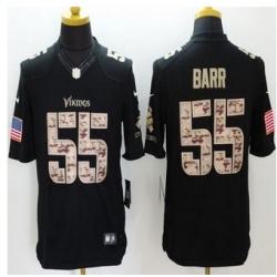 New Minnesota Vikings #55 Anthony Barr Black Men's Stitched NFL Limited Salute to Service Jersey