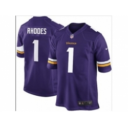 Nike Minnesota Vikings 1 Xavier Rhodes purple game NFL Jersey