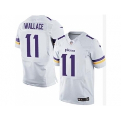 Nike Minnesota Vikings 11 Mike Wallace White Elite NFL Jersey