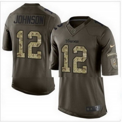 Nike Minnesota Vikings #12 Charles Johnson Green Mens Stitched NFL Limited Salute to Service Jersey