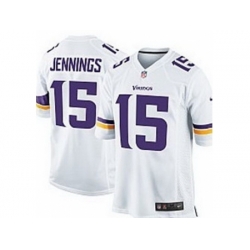 Nike Minnesota Vikings 15 Greg Jennings White Game NFL Jersey