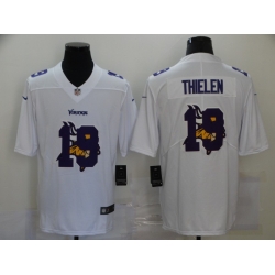 Nike Minnesota Vikings 19 Adam Thielen White Shadow Logo Limited Jersey