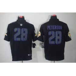 Nike Minnesota Vikings 28 Adrian Peterson Black Limited Impact NFL Jersey