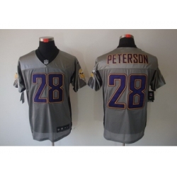 Nike Minnesota Vikings 28 Adrian Peterson Grey Elite Shadow NFL Jersey