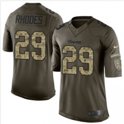 Nike Minnesota Vikings #29 Xavier Rhodes Green Men 27s Stitched NFL Limited Salute to Service Jersey