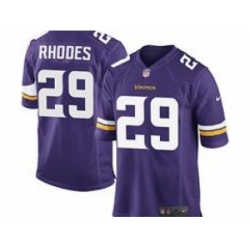 Nike Minnesota Vikings 29 Xavier Rhodes Purple Game NFL Jersey