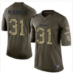 Nike Minnesota Vikings #31 Jerick McKinnon Green Men 27s Stitched NFL Limited Salute to Service Jersey