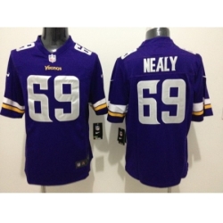 Nike Minnesota Vikings 69 Spencer Nealy Purple Game NFL Jersey
