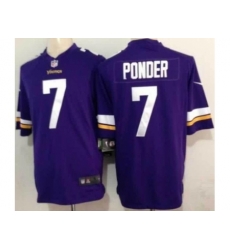 Nike Minnesota Vikings 7 Christian Ponder Purple Game NFL Jersey