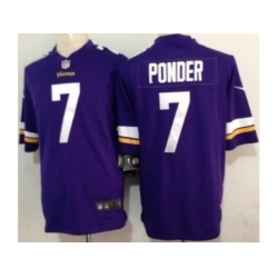 Nike Minnesota Vikings 7 Christian Ponder Purple Game NFL Jersey