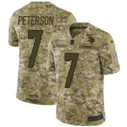 Nike Minnesota Vikings 7 Patrick Peterson Camo Men Stitched NFL Limited 2018 Salute To Service Jersey
