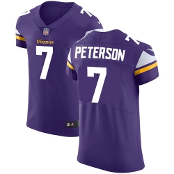 Nike Minnesota Vikings 7 Patrick Peterson Purple Team Color Men Stitched NFL Vapor Untouchable Elite Jersey