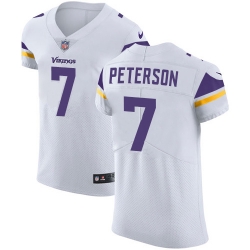 Nike Minnesota Vikings 7 Patrick Peterson White Men Stitched NFL New Elite Jersey