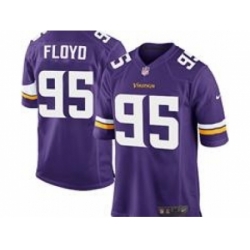 Nike Minnesota Vikings 95 Sharrif Floyd Purple Game NFL Jersey