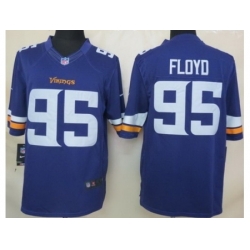 Nike Minnesota Vikings 95 Sharrif Floyd Purple Limited NFL Jersey