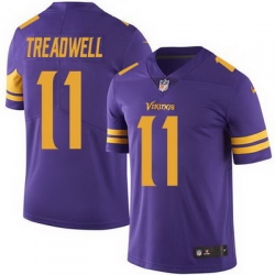 Nike Vikings #11 Laquon Treadwell Purple Mens Stitched NFL Limited Rush Jersey