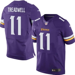 Nike Vikings #11 Laquon Treadwell Purple Team Color Mens Stitched NFL Elite Jersey