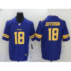 Nike Vikings 18 Justin Jefferson Purple 2020 NFL Draft Color Rush Limited Jersey