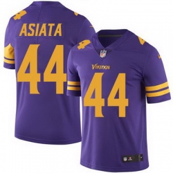 Nike Vikings #44 Matt Asiata Purple Mens Stitched NFL Limited Rush Jersey