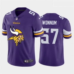 Nike Vikings 57 D J  Wonnum Purple Team Big Logo Vapor Untouchable Limited Jersey