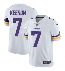 Nike Vikings #7 Case Keenum White Mens Stitched NFL Vapor Untouchable Limited Jersey