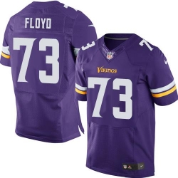 Nike Vikings #73 Sharrif Floyd Purple Team Color Mens Stitched NFL Elite Jersey